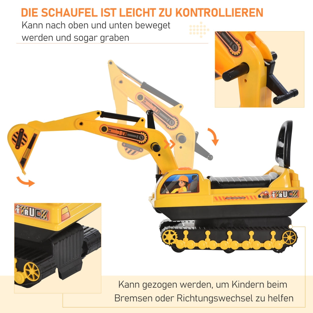 Bagger giocattolo per bambini con cassetto ¨C zephmum ¨C giallo