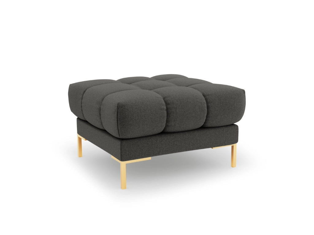Cosmopolitan Design - Pouf "Bali" in tessuto strutturato grigio scuro 