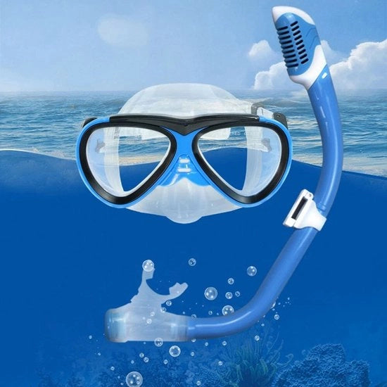 Snorkeling per bambini con maschera da snorkeling completamente secca, maschera da sub per bambini anti-condensato
