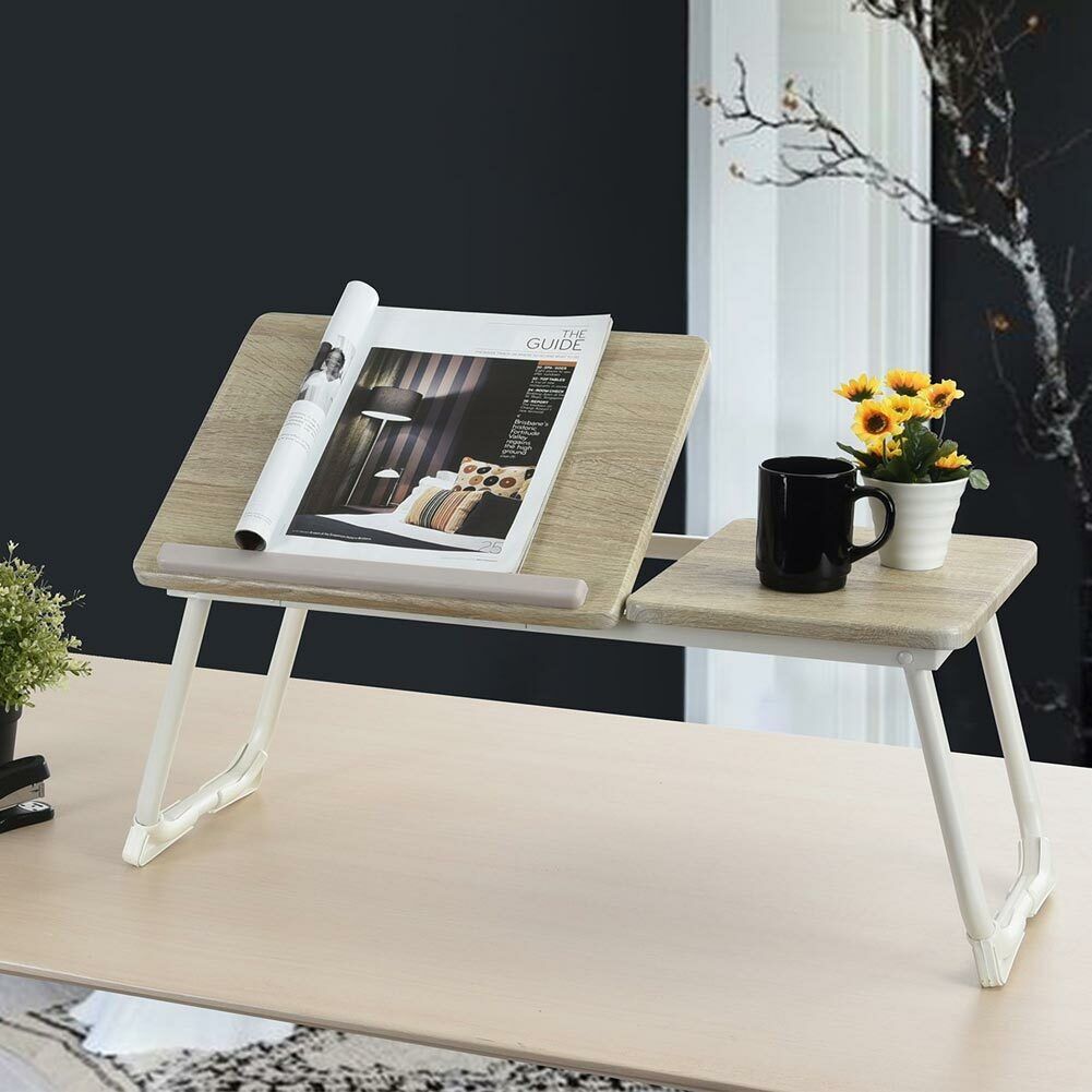 Tavolino Vassoio da Letto Divano per Notebook PC Laptop Pieghevole Leggio 65x30
