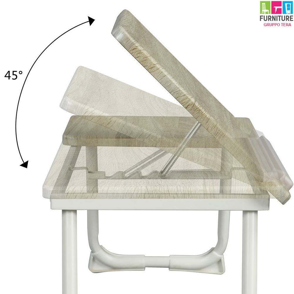 Tavolino Vassoio da Letto Divano per Notebook PC Laptop Pieghevole Leggio 65x30