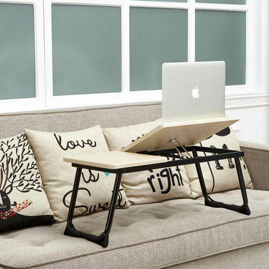 Tavolino Vassoio da Letto Divano per Notebook PC Laptop Pieghevole Leggio 65x30