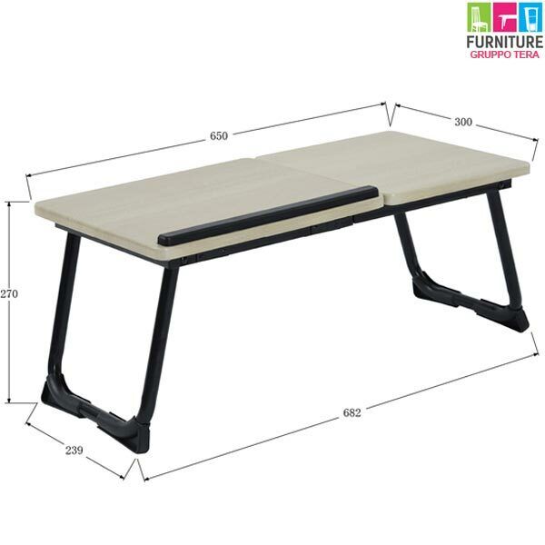 Tavolino Vassoio da Letto Divano per Notebook PC Laptop Pieghevole Leggio 65x30