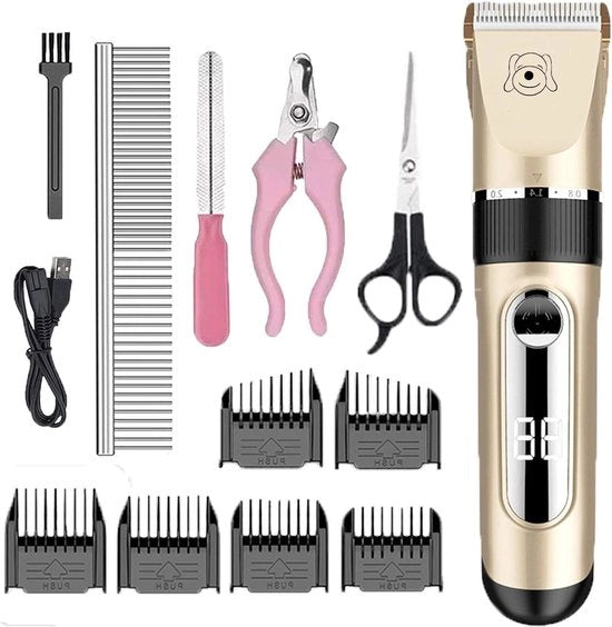 Tondeuse professionale IPX7 lavabile - senza fili e ricaricabile - silenziosa - 6 lame - 14 in 1 con trimmer per capelli preciso