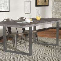 Set 2 Gambe Piedi Tavolo Pranzo Scrivania 100x72 Metallo Design Moderno Grigio