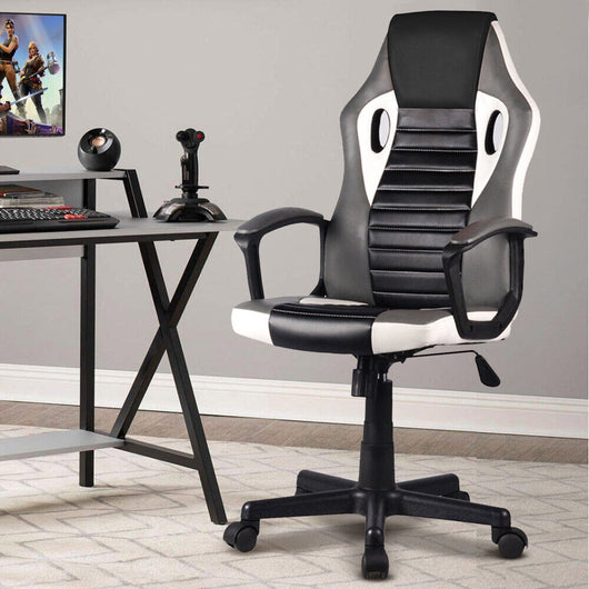 Sedia Poltrona Gaming Scrivana Ufficio Casa Regolabile Girevole Direzionale Grey