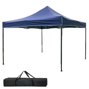 Gazebo 3x3 Pieghevole Impermeabile Richiudibile Fisarmonica Fiera mercato Blu
