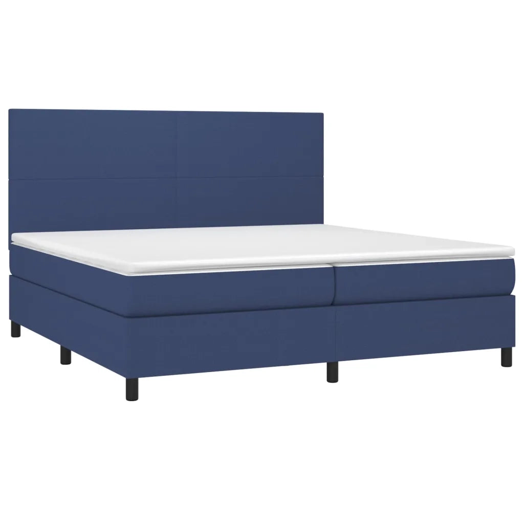 Giroletto a Molle con Materasso Blu 200x200 cm in Tessuto cod mxl 59029