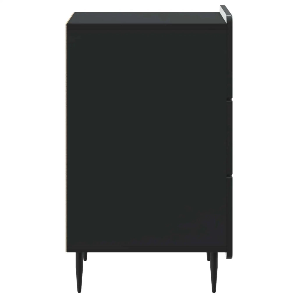 Comodino | Armadio da Notte | Mobiletto da notte Nero 43x 41 x 68 cm Legno ingegnerizzato