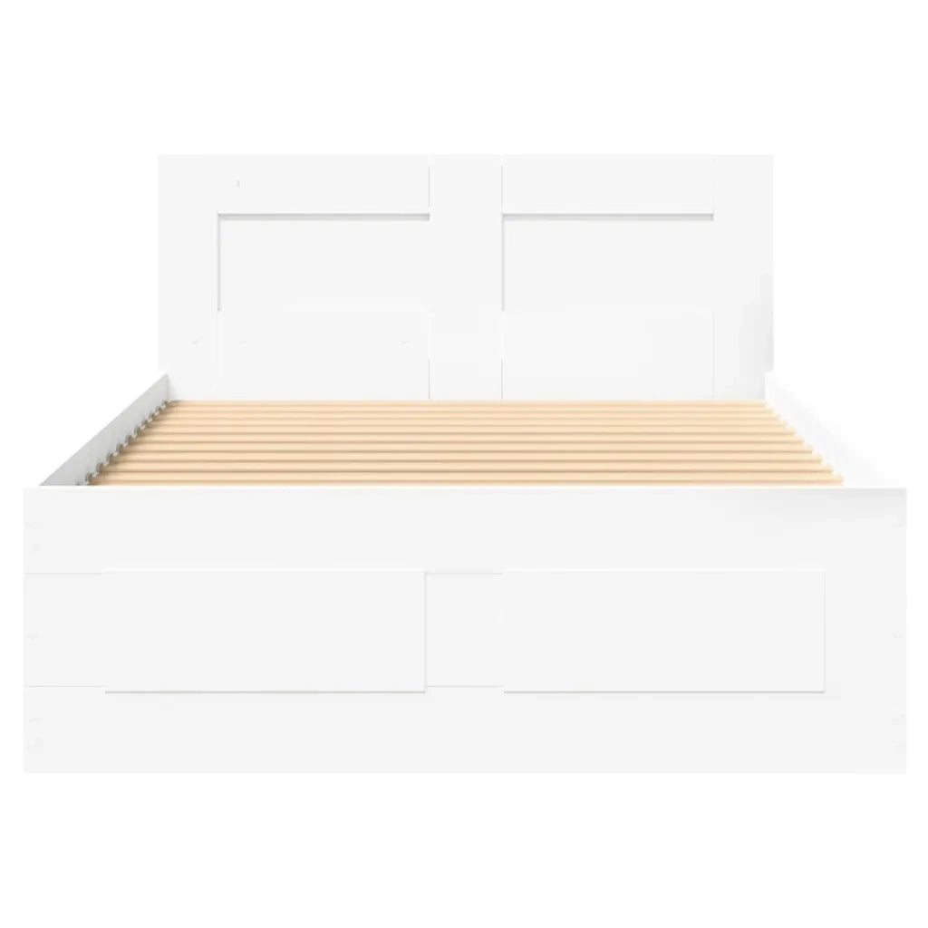 vidaXL Giroletto con Testiera Bianco 75x190 cm in Legno Multistrato