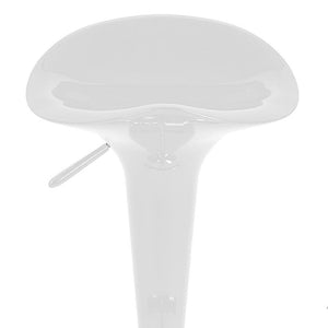 Set 2 Sgabelli Cucina Regolabile Acciaio e ABS Sgabello Girevole Bianco Casa Bar