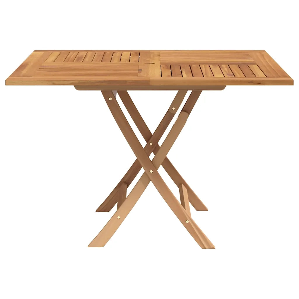 Tavolo da Giardino Pieghevole Grigio 110x110x75cm Massello Teak 362616