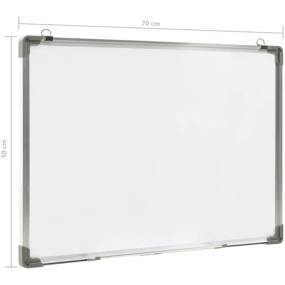 Lavagna Magnetica Bianca 70x50 in Alluminio Pennarello Cancellabile e Magneti