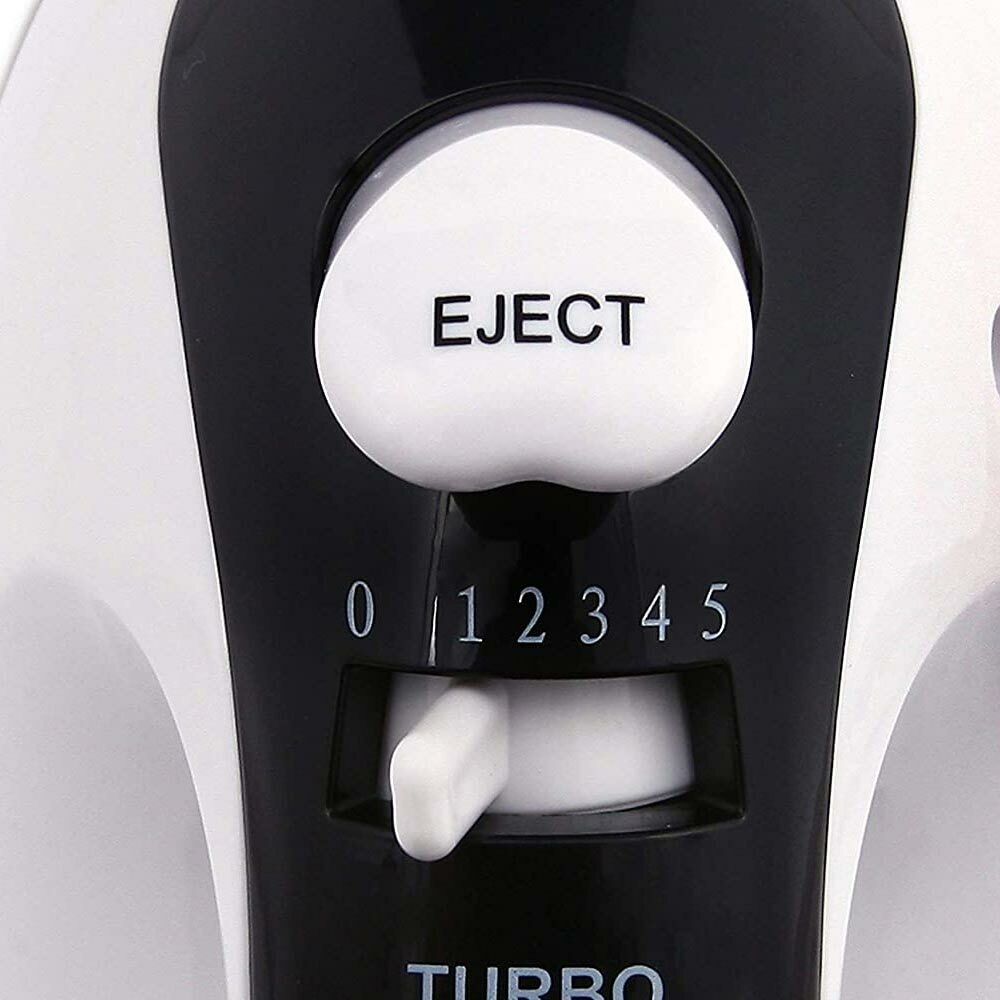 Sbattitore 2 Fruste con Ciotola Rotante Ganci Impastatrice 300W 5 Velocita Bianc