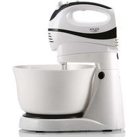 Sbattitore 2 Fruste con Ciotola Rotante Ganci Impastatrice 300W 5 Velocita Bianc