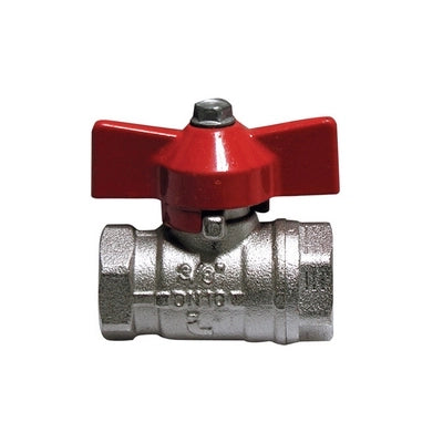 VALVOLA A SFERA FF CON FARFALLA LEVA ROSSA- 1/2 (DN 15) 30 bar / 435 psi- ITAP- pezzi 1