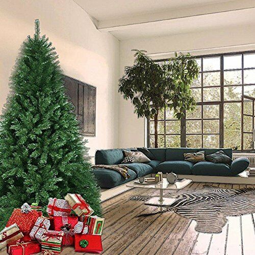 Albero Di Natale 180 Cm Pino Cuore D'oro Verde Folto 605 Rami Base A Croce