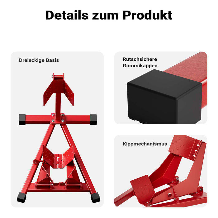 Cavalletto alzamoto per ruota anteriore, pneumatici da 17-21 pollici con larghezza 60-160 mm
