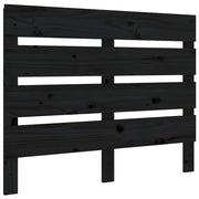 Testiera | Testata per Letto Nera 100x3x80 cm in Legno Massello di Pino