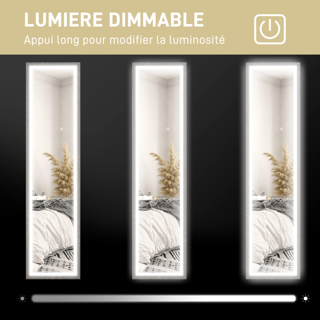 Specchio da Terra a Figura Intera ¨C Xylo ¨C 40x160cm LED 3 Colori Grigio