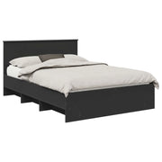 Letto matrimoniale | Letto per adulti | Struttura del letto Nero 140 x 200 cm Legno multistrato