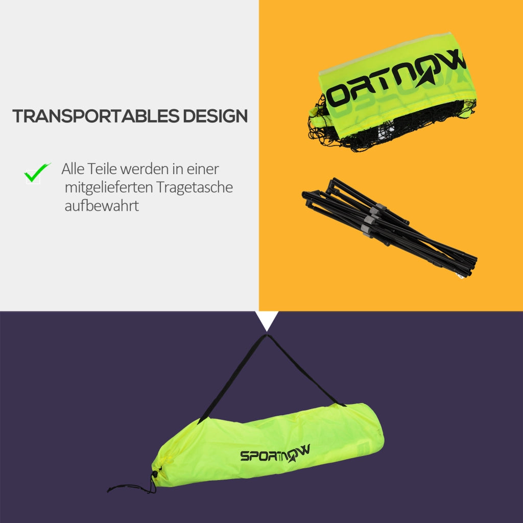 Set rete da badminton, rete da tennis pieghevole, rete da badminton per interni/esterni regolabile in altezza 103/120/155 cm, rete da pallavolo con