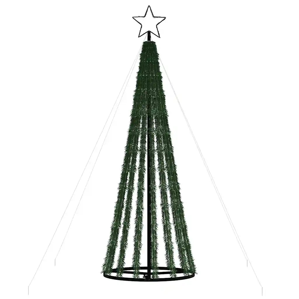 Illuminazione Albero di Natale a Cono 275 LED-Luci decorative natalizie Bianco Caldo 180cm