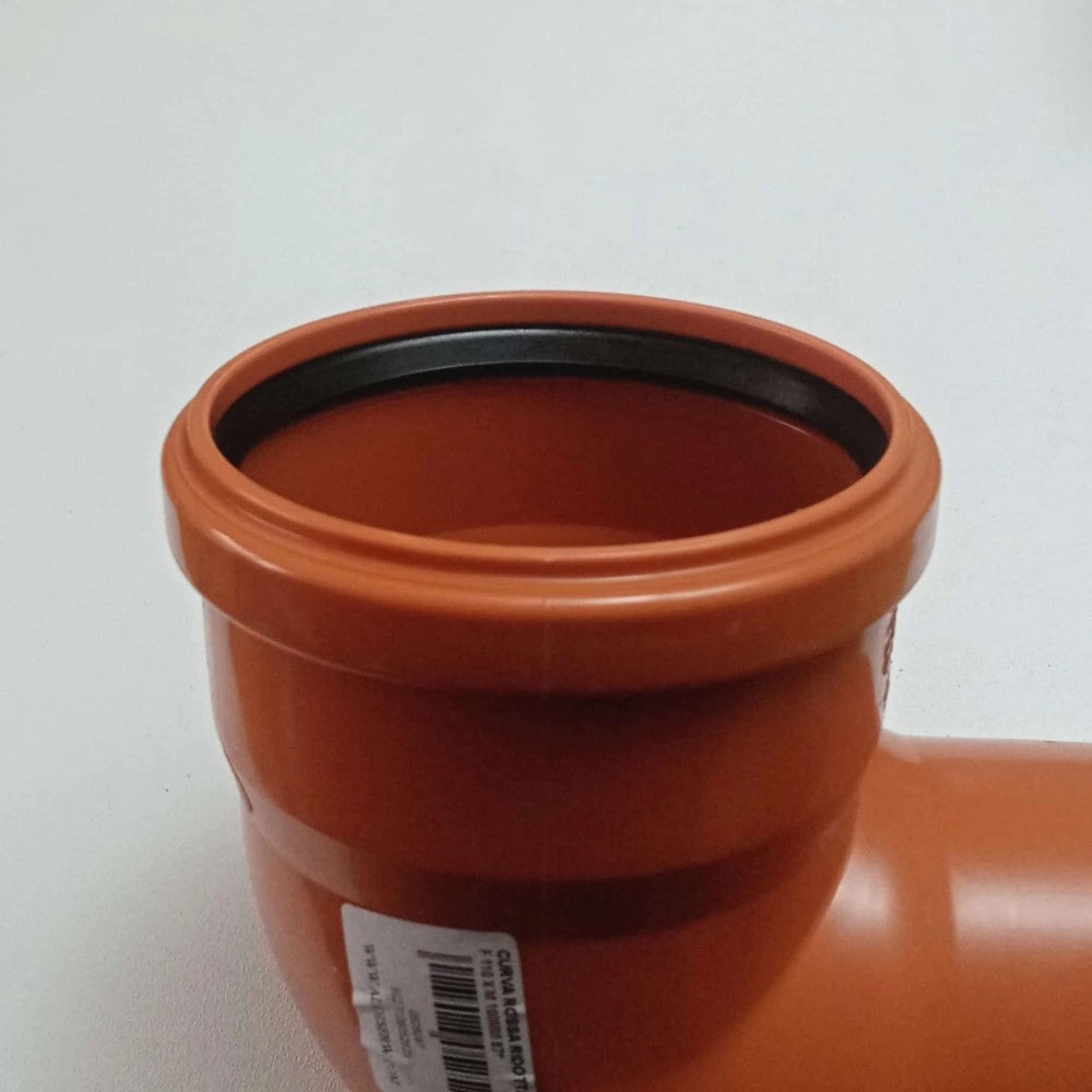 Curva gomito ridotto da 110x100mm 87° raccordo con guarnizione