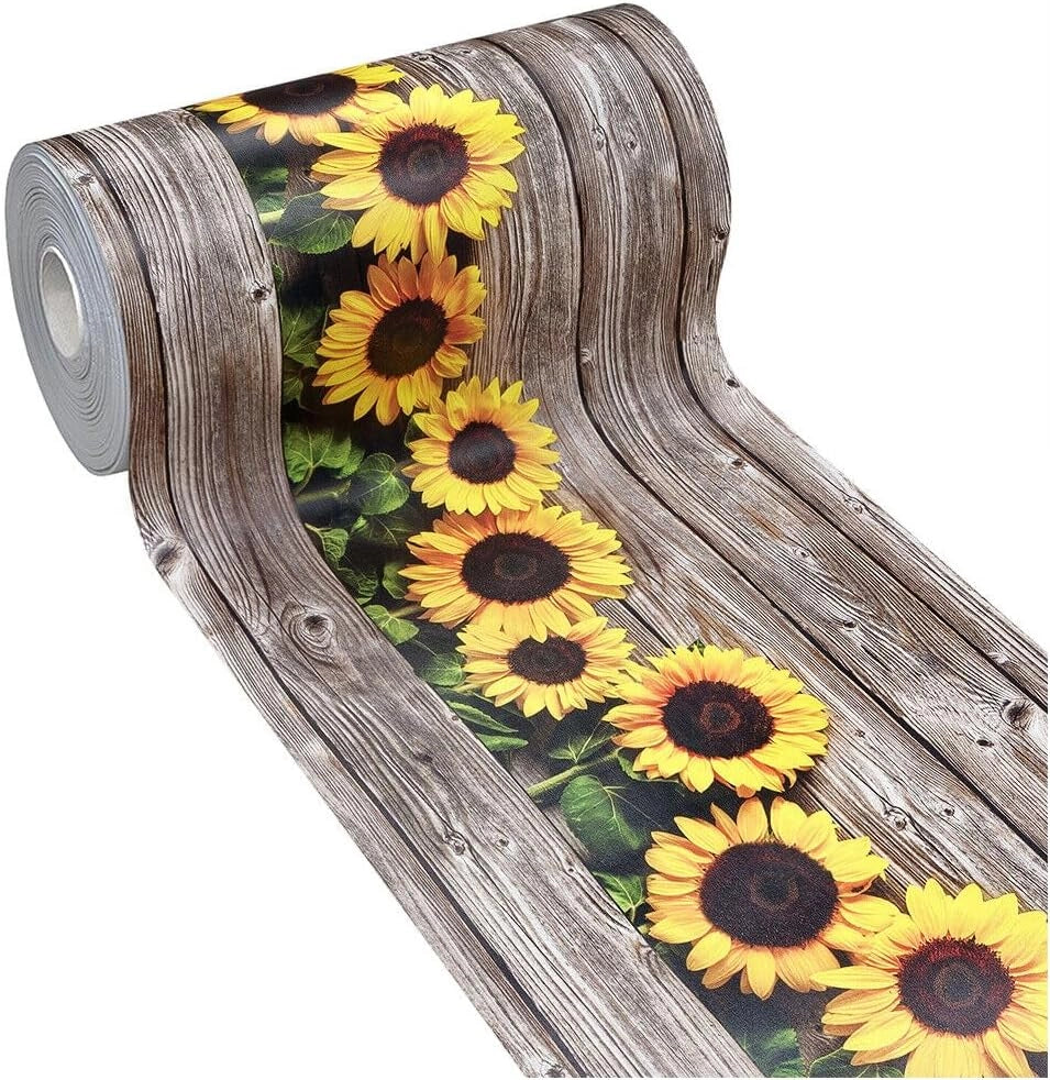 Tappeto Cucina Pvc Antimacchia 51x180 cm Parquet Girasoli Passatoia Antiscivolo Antisfilo Lavabile