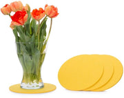 Sottopanchine in veltro di circa 25cm confezione da 4 (colore selezionabile) giallo - sottopanchine in veltro per tavolo e bar come sottopanchine per bicchieri e bicchieri per vetro e vetro.