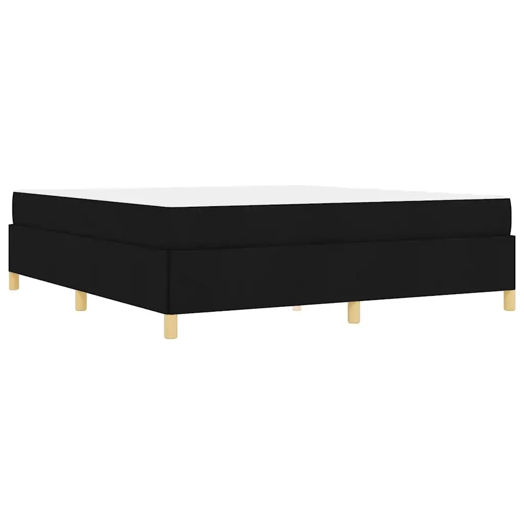 vidaXL Letto a molle Nero e Bianco e Nero 180 x 200 cm Tessuto