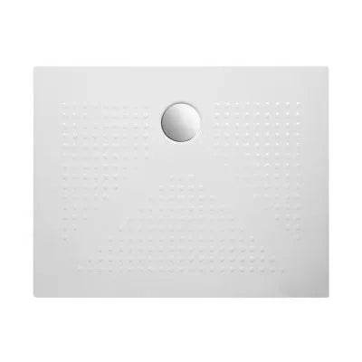Piatto doccia rettangolare 70x90 H3 cm in ceramica bianco opaco con antiscivolo  Ruy