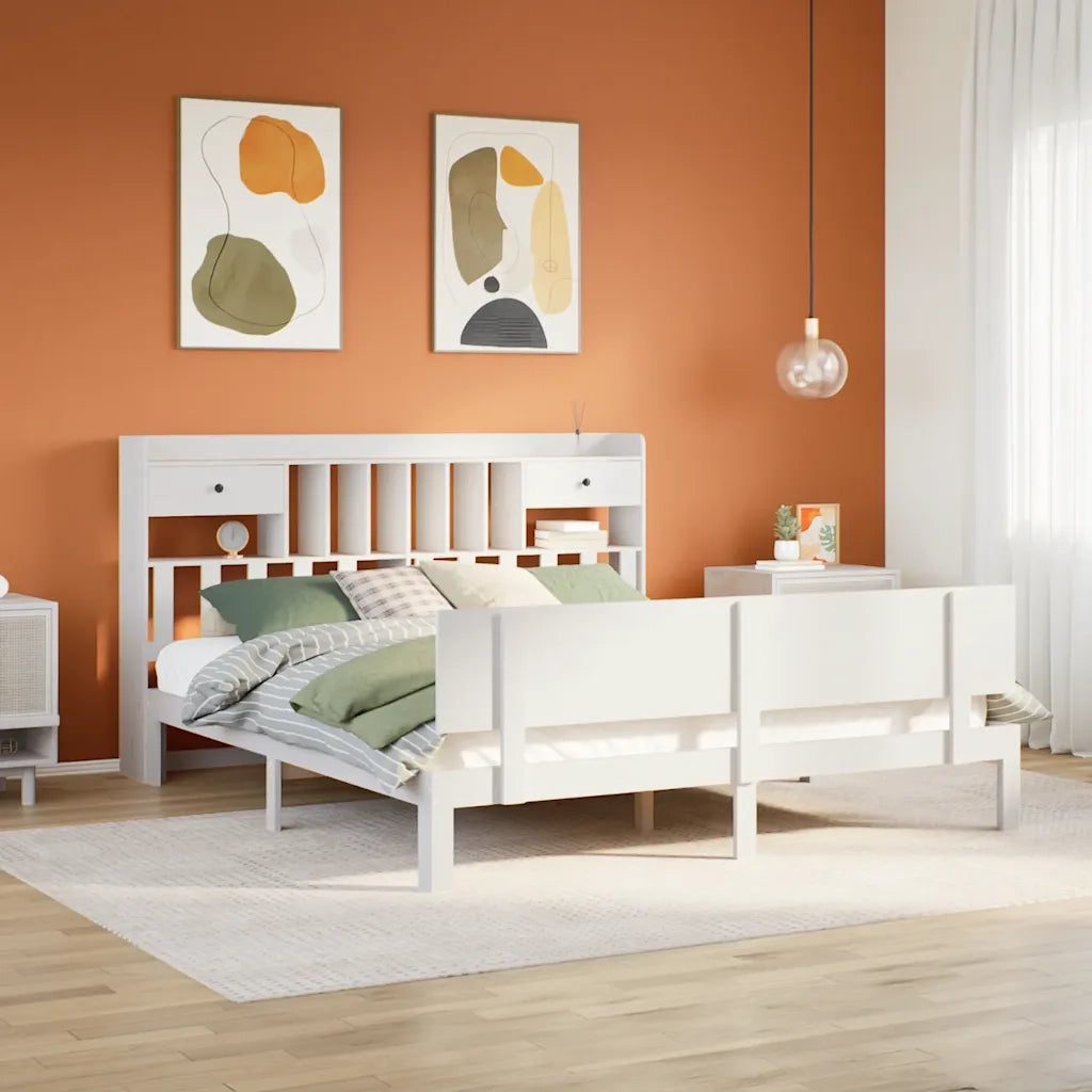 Giroletto con Libreria senza Materasso 180x200 cm in Legno Pino 3322699