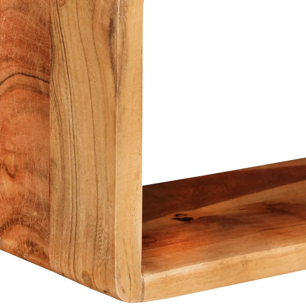 Set Mensole Cubiche da Parete 3 pz in Legno Massello di Acacia 328262