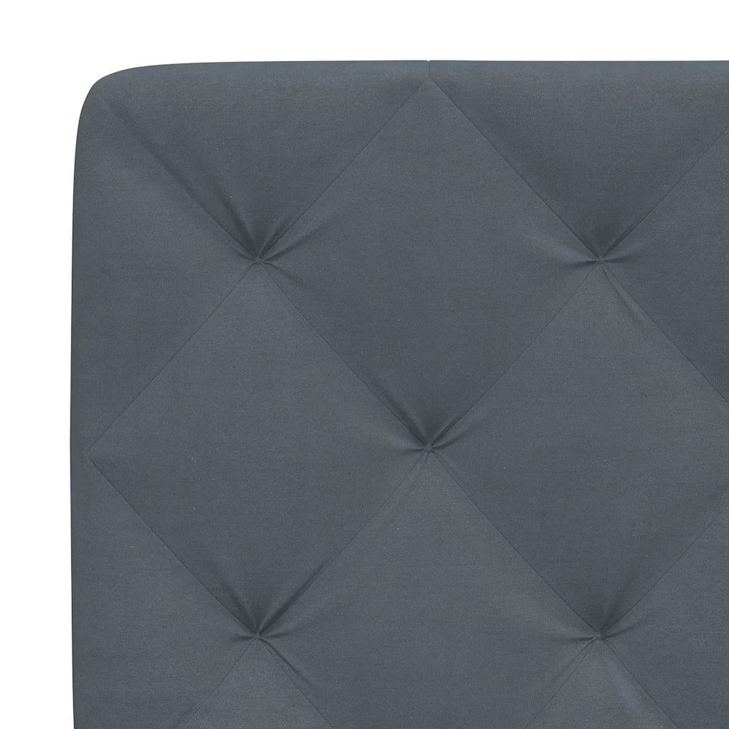 Giroletto senza Materasso Grigio Scuro 160x200 cm Velluto 3207930