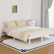 Giroletto-Struttura Letto in Legno Massello di Pino 140x200 cm Bianco
