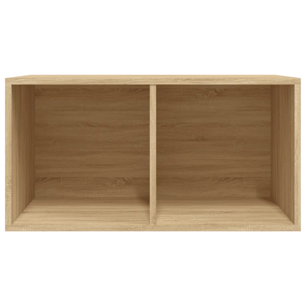 Contenitore per Vinili Rovere 71x34x36 cm in Legno Multistrato 800120