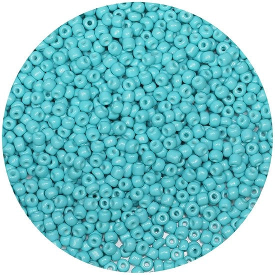 Kralen in vetro 4 mm, colore turquesa, per catenella, 6/0 per bracciali, per gioielleria fai da te stesso (turquesa)