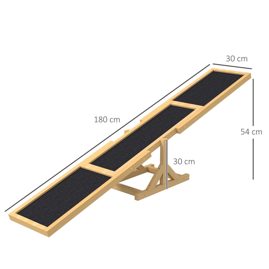 Giochi da arrampicata per cani con superficie antiscivolo in legno di pino giallo 180 × 30 × 30 cm