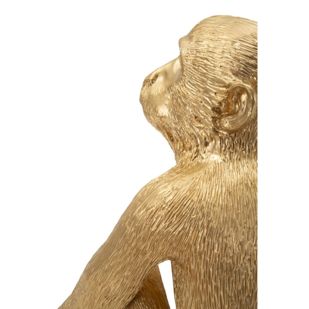 Lampada da Tavolo Scimmia 2, Oro, Poliestere, 33x33x32 cm