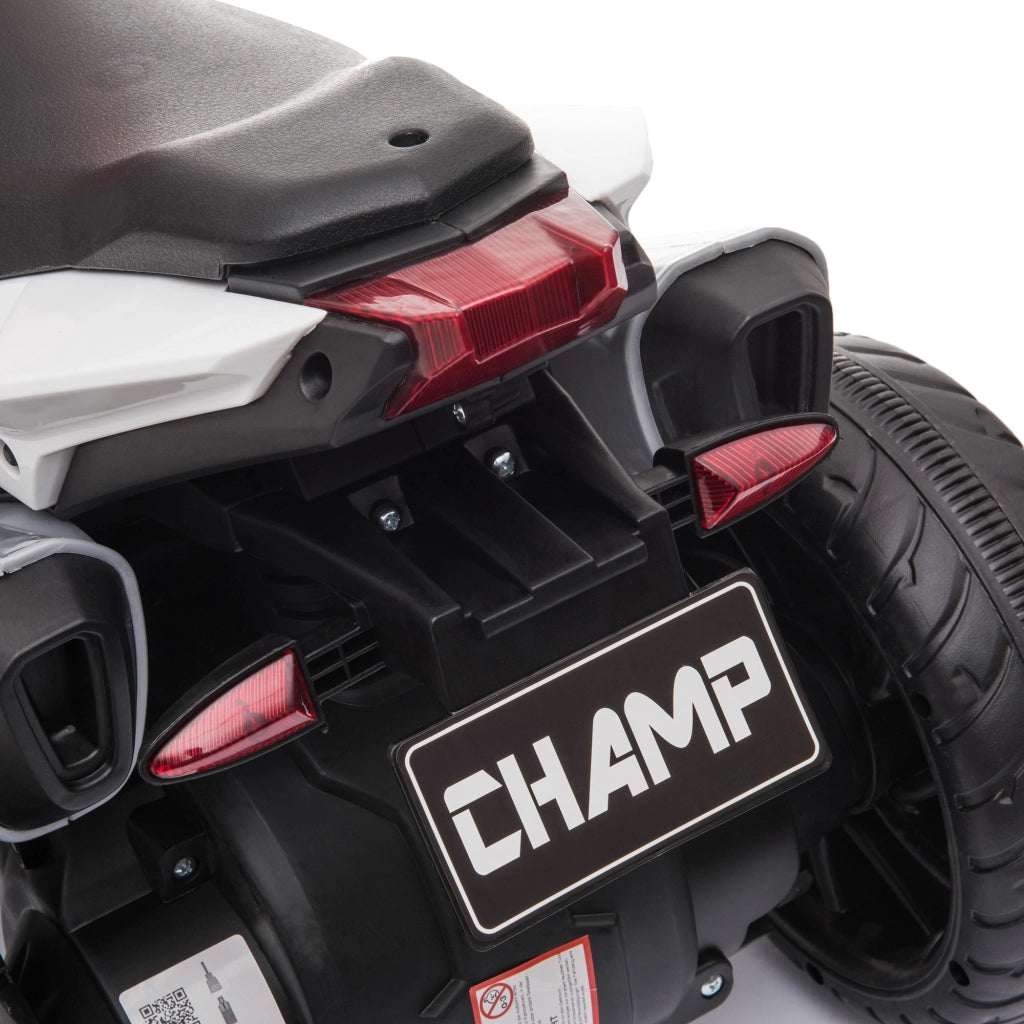 EasyComfort Moto Elettrica per Bambini 3-5 Anni (max. 25kg) con 3 Ruote, Luci e Suoni, Batteria 6V, Rosso, 86x42x52cm