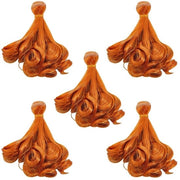 Estensione di capelli per bambole 15 cm - 5 pezzi - a ricci - fibre a alta temperatura - colore cioccolato - capelli per bambole - estensione di capelli
