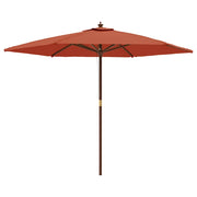 Ombrello | Parasolne da Giardino con Palo in Legno Terracotta 299x240 cm
