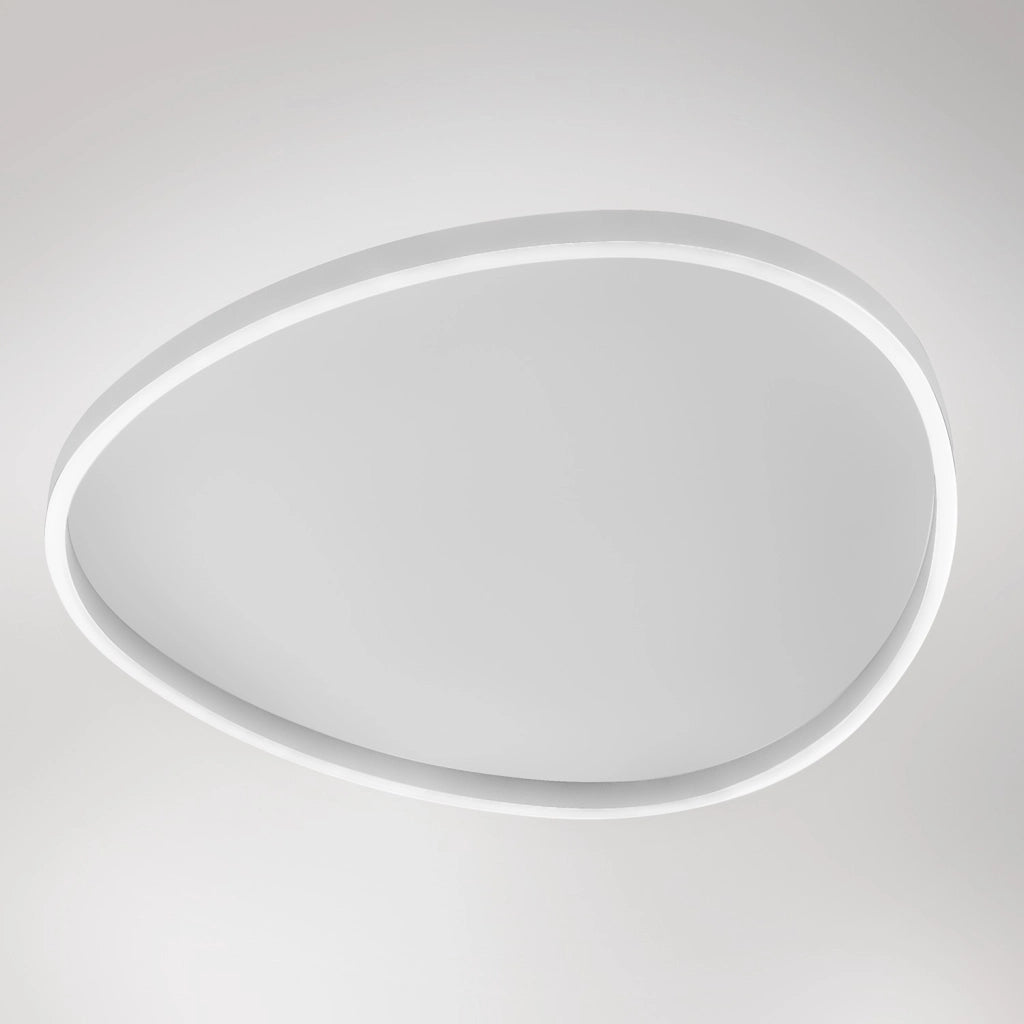Ecaris P/G Plafoniera a Soffitto LED 72W Biemissione Dimmerabile CCT Switch 3000K/4000K in Alluminio Bianco Satinato - Gealuce