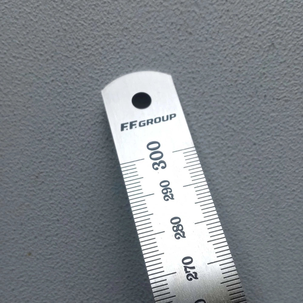 Ff group 30cm righello flessibile in acciaio inox misurazione metrica con tabella di conversione