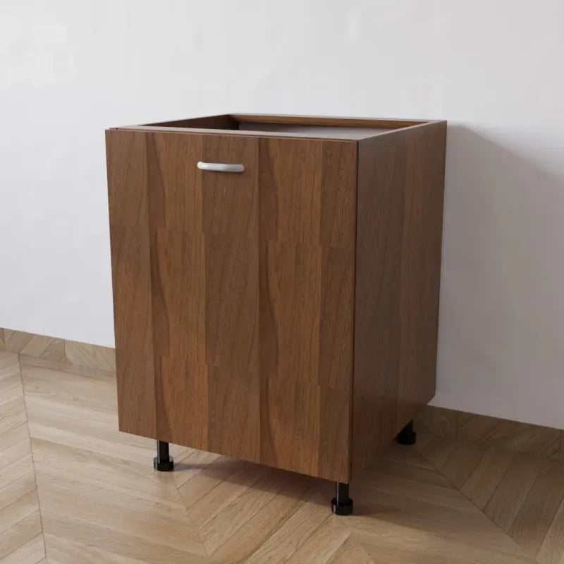 Mobile Base 60 Compreso Di Anta. H 72 Cm L 60 Cm P 55.5 Cm. Spedizione In Kit Noce