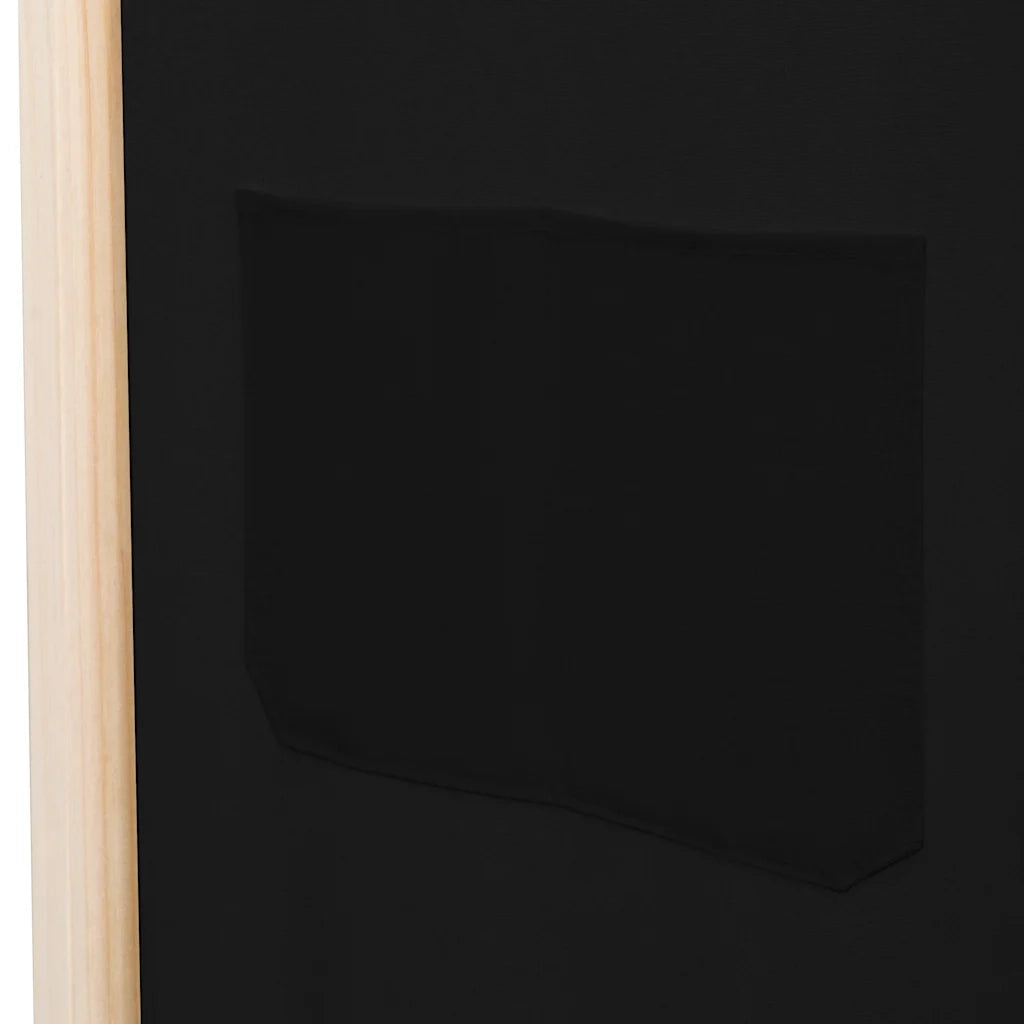 Divisorio Ambienti | Divider per stanze | Paravento a 6 Pannelli Nero 240x170x4 cm in Tessuto