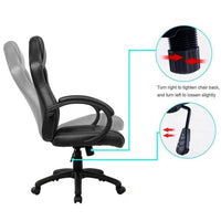 Sedia Poltrona Da Ufficio Direzionale Ruote Girevoli Sportiva Racer Gaming Nero