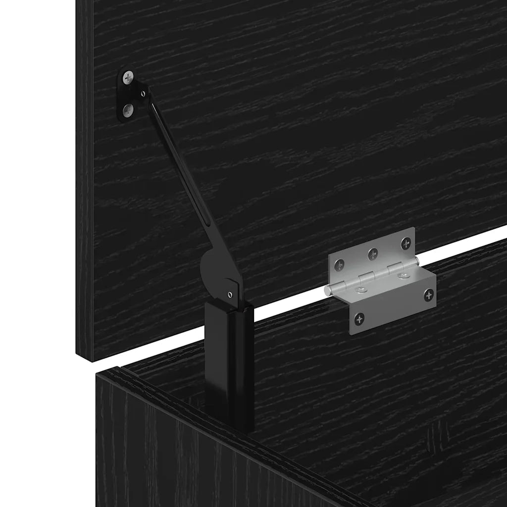 Scarpiera Rovere Nero 102x30,5x45 cm in Legno Multistrato