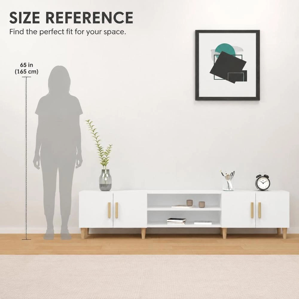 TV Cabinet White 180 X 31.5 X 40 Cm Wood-based Material